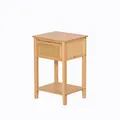 AD.CON Nachttisch aus Bambus mit Schublade Beistelltisch fürs Schlafzimmer Nachtkommode mit Ablagefach Kompakter Nachtschrank 60x40x35cm Natural