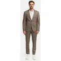 Jeff Anzug Herren JFLeo SET 2-Teiler Herrenanzug (2-tlg) 2-teiliges Set braun 56