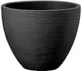Dehner Pflanztopf Vino, Ø 40 cm, Höhe 31 cm, Kunststoff, anthrazit