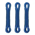 Relaxdays Wäscheleine 3er Set, 20m, Wäscheseil mit Stahlkern, PVC, extra stark, drinnen & draußen, Wäscheschnur, blau
