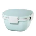 XAVAX Salatbox To Go, Dressingbehälter, Topper 3 Fächer, Besteck, #13068215