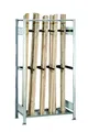 SCHULTE Lagertechnik Grundregal, Langgutregal MULTIplus150, 2000 x 1000 x 500 mm (HxBxT), verzinkt, 1 Fachboden, mit 2 Stück Universalsätzen mit je 4 Unterteilungsrohren 400 mm (HxBxT)