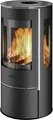 Fireplace K6240, Freistehende Feuerstelle, Geschlossen, Brennholz, Pellet, Schwarz, Drinnen, Rund