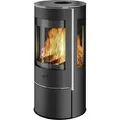 Fireplace Amarant Kaminofen Stahl Schwarz | Topplatte Glas - Schwarz