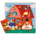 Djeco Schichtpuzzle Chez Moo (12 Teile) (DJ01482)