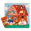 Djeco Schichtpuzzle: Chez Moo | 12 Teile | Babypuzzle DJ01482