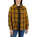 Carhartt HEAVYWEIGHT TWILL L/S PLAID SHIRT 105576 - carhartt brown - M