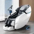 4D Ganzkörper Massagesessel, Mit Heizfunktion, Tiefenmassage, für den ganzen Körper geeignet, Bluetooth SL Schienen Weiß L155xB76xH116cm /G6Bai/ - Weiß