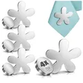 com-four® 4X Tischdeckenbeschwerer - magnetische Tischtuchgewichte aus Edelstahl - schwere Tischtuchklammer
