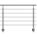 Dolle Geländer-Komplettset 150 cm Wandmontage Aluminium