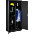 Tectake Spind  Aus Pulverbeschichtetem Stahl Mit 2 Flügeltüren  80 x 40 x 180 cm Schwarz