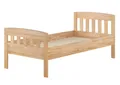 ERST-HOLZ Massivholzbett Seniorenbett Einzelbett Gästebett Buche massiv 100 x 200 cm Zeitlos, Buche farblos lackiert