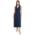 Betty&Co Plisseekleid Damen ohne Arm Plissee blau XL (44)