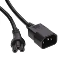 IEC Stecker C14 Zum Kleeblattstecker Stecker C5 Konverter Adapter Strom Kabel 15 cm [0,15m]