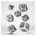 Q Workshop SDWA02 - Dwarven Würfelset weiss und schwarz (7 Teile) (SDWA02)