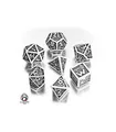 Dwarven White & black Dice Set (7)