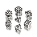 Dwarven Würfel-Set - 7 Stück - weiss und schwarz