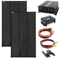 SOLARTRONICS Komplettset 2x 120 Watt Solarmodul 1070x580x35, NM 1000W Wandler Laderegler Photovoltaik Inselanlage