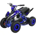 Actionbikes Motors Kinderquad Racer | 1000 Watt - 36 V - Pocket Quad bis 24 km/h - 3 Stufen - Kinder Elektroquad - Elektro Auto (Schwarz/Blau) - Blau