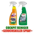 Sonax Cockpit Reiniger 750ml + Sonax SmokeEx Geruchskiller 500ml
