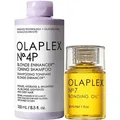 Olaplex Bundle No. 4-P + No. 7 Blonde Enhancer Toning Shampoo & Bonding Oil