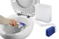Maximex WC-Randreiniger mit Box, praktische abgewinkelte WC-Reinigungsbürste, Inklusive Wandaufbewahrungsbox, Maße (B x H x T): 4,5 x 23 x 9,2 cm