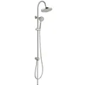SCHÜTTE 60600 Duschset, Überkopfbrauseset mit höhenverstellbarer Brausestange, Duschgarnitur mit Regendusche, Duschsystem mit 5 Strahlarten, Chrom