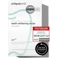 Uniquesmile Zahnaufhellung Whitening Strips - frei von Peroxid - innovative Formel mit natürlichen Inhaltsstoffen (Sparset 40 Stück)