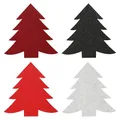 12 x Filzdeko Tannenbaum 18,5 x 19 cm - 4 Farben - Filzdeko Weihnachten - Filzbaum Deko - Tannenbaum aus Filz - Weihnachtsdeko - Filzuntersetzer