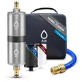 Alb Filter® FUSION Active+Nano Trinkwasserfilter gegen Schadstoffe und Keime | Mobil Gardena Anschluss-Set | Made in Germany (Alu - Silber, mit Koffer, ohne Protect)