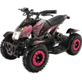 Elektro-Kinderquad Cobra, 800 Watt, bis 30 km/h, ab 6 Jahren, Federung, 3x 12V-Akku, Scheibenbremsen (Pink/Schwarz)