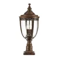 Elstead LIGHTING Sockelleuchten, Leuchtmittel nicht inklusive, Außenleuchte Standlaterne Sockelleuchte Bronze Pressglas Gartenlampe 3