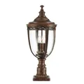 Standleuchte Bronze Stahl außen H:64cm Rustikal Außenleuchte Garten Weg Terrasse