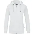 JAKO Damen Kapuzenjacke Organic, Farbe:weiß, Größe:46 - Weiß - 46