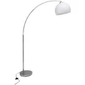 Brilliant Bogenleuchte Vessa, Chrom, Kunststoff, 30x166x122 cm, schwenkbar, Fußschalter, Lampen & Leuchten, Innenbeleuchtung, Stehlampen, Bogenlampen
