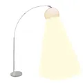 Brilliant Lampe Vessa Bogenstandleuchte 1, 7m chrom/weiß