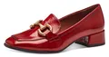 Slipper, Blockabsatz, Pumps, Businessschuh mit modischer Zierspange, Gr. 42, rot