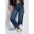 STREET ONE Weite Jeans QR Denim-Wide Leg mit Stretch blau 28