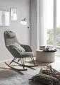 SalesFever Schaukelstuhl Grau Texturstoff 395608