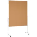 magnetoplan Moderationstafel 2111124 (L x B x H) 1730.00 x 1200 x 1500 mm Kork Braun beidseitig verwendbar, Inkl. Rollen, Pinntafel 2111124