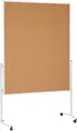 Magnetoplan Moderationstafel 2111124 (B x H) 1200mm x 1500mm Kork Braun beidseitig verwendbar, Inkl. Rollen, Pinntafel 2111124