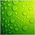 Wallario Aufkleber Möbelfolie Lack Tisch 55x55cm Wassertropfen Grün grün wasser