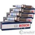 4 BOSCH ZÜNDKERZE SUPER passend für BMW E81 E87 3 E46 E90 5 E60 X1 E84 X3 E83 Z4