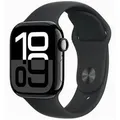 Apple Watch S10 (2024) Aluminium 42mm diamantschwarz (Sportarmband schwarz) S/M