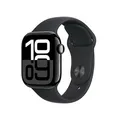 Apple Watch Series 10 GPS 42mm Aluminium Diamantschwarz Sportarmband schwarz - S/M MWWE3QF/A