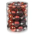 MAGIC by Inge Weihnachtsbaumkugel, Weihnachtskugeln Glas 4-6cm Mix 44er Set - Shiny Chestnut braun