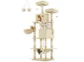FEANDREA Katzenbaum XXL 206cm Kratzsäulen beige