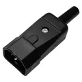 Kaiser 749/sw Kaltgeräte-Steckverbinder 749 Stecker, gerade Gesamtpolzahl: 2 + P (749/sw)