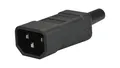 Gniazdo zasilające IEC320 C14 złącze komputerowe (męskie) 2P+Z 230V 10A na kabel