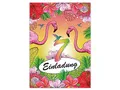 Limonia 12 Einladungskarten zum 7. Geburtstag Einladung Kindergeburtstag Mädchen Karten Flamingo Kolibri Papagei Tropen Palmen